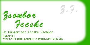 zsombor fecske business card
